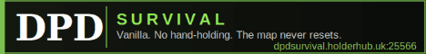 DPD Survival banner DPD Survival Minecraft server banner