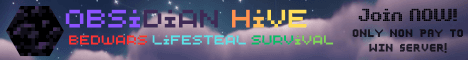 ObsidianHive banner ObsidianHive Minecraft server banner