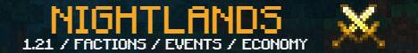 NightLands banner NightLands Minecraft server banner