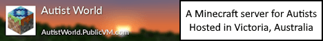 Autist World banner Autist World Minecraft server banner