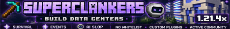 Super Clankers banner Super Clankers Minecraft server banner