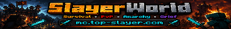 SlayerWorld banner SlayerWorld Minecraft server banner