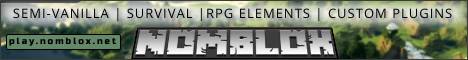 NomBlox banner NomBlox Minecraft server banner