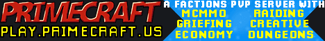 PrimeCraft banner PrimeCraft Minecraft server banner