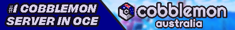 Cobblemon AU banner Cobblemon AU Minecraft server banner