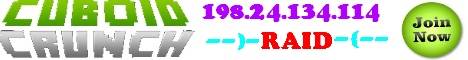 Cuboid Crunch RAID banner Cuboid Crunch RAID Minecraft server banner