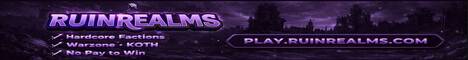 Ruin Realms banner Ruin Realms Minecraft server banner