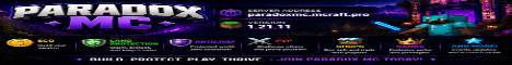 Paradox MC banner Paradox MC Minecraft server banner