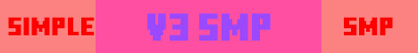 V3 SMP banner V3 SMP Minecraft server banner