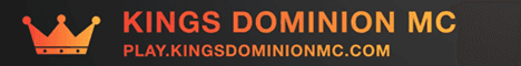 Kings Dominion MC banner Kings Dominion MC Minecraft server banner