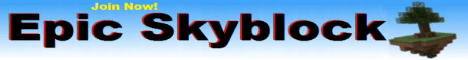 Epic Skyblock banner Epic Skyblock Minecraft server banner
