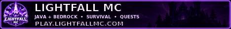 Lightfall MC banner Lightfall MC Minecraft server banner