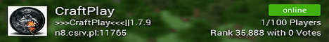 CraftPlay banner CraftPlay Minecraft server banner