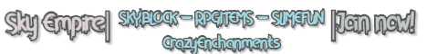 Sky Empire banner Sky Empire Minecraft server banner