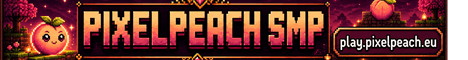 Pixelpeach SMP banner Pixelpeach SMP Minecraft server banner