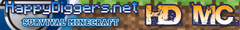 HappyDiggers MC banner HappyDiggers MC Minecraft server banner