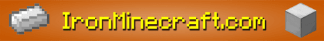 IronMinecraft banner IronMinecraft Minecraft server banner