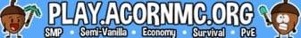 Acorn banner Acorn Minecraft server banner
