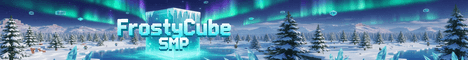 FrostyCube SMP banner FrostyCube SMP Minecraft server banner