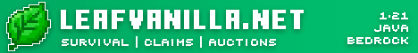 LeafVanilla banner LeafVanilla Minecraft server banner