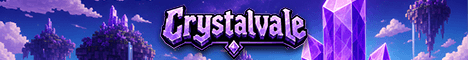 CrystalvaleMC banner CrystalvaleMC Minecraft server banner
