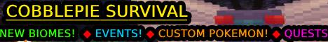 CobblePie banner CobblePie Minecraft server banner