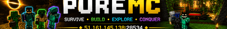 PureMC Vanilla banner PureMC Vanilla Minecraft server banner