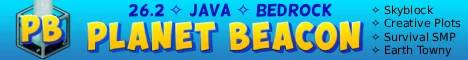 Planet Beacon banner Planet Beacon Minecraft server banner