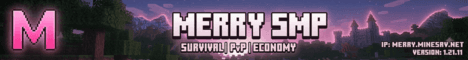 Merry Vanilla banner Merry Vanilla Minecraft server banner