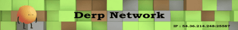 Derp Network banner Derp Network Minecraft server banner