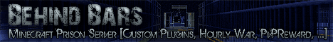 Behind Bars Prison banner Behind Bars Prison Minecraft server banner