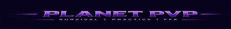 Planet PvP banner Planet PvP Minecraft server banner