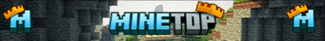 MineTop banner MineTop Minecraft server banner
