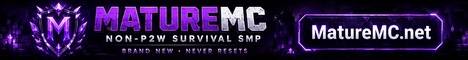 MatureMC banner MatureMC Minecraft server banner