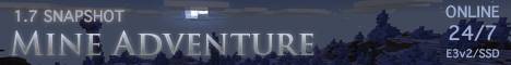 Mine Adventure banner Mine Adventure Minecraft server banner