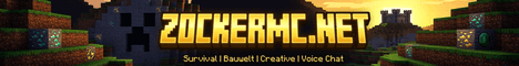 ZockerMc.net banner ZockerMc.net Minecraft server banner