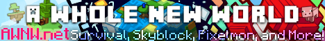 A Whole New World banner A Whole New World Minecraft server banner