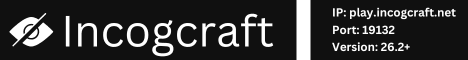 Incogcraft banner Incogcraft Minecraft server banner