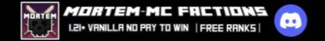 MortemMC Factions banner MortemMC Factions Minecraft server banner