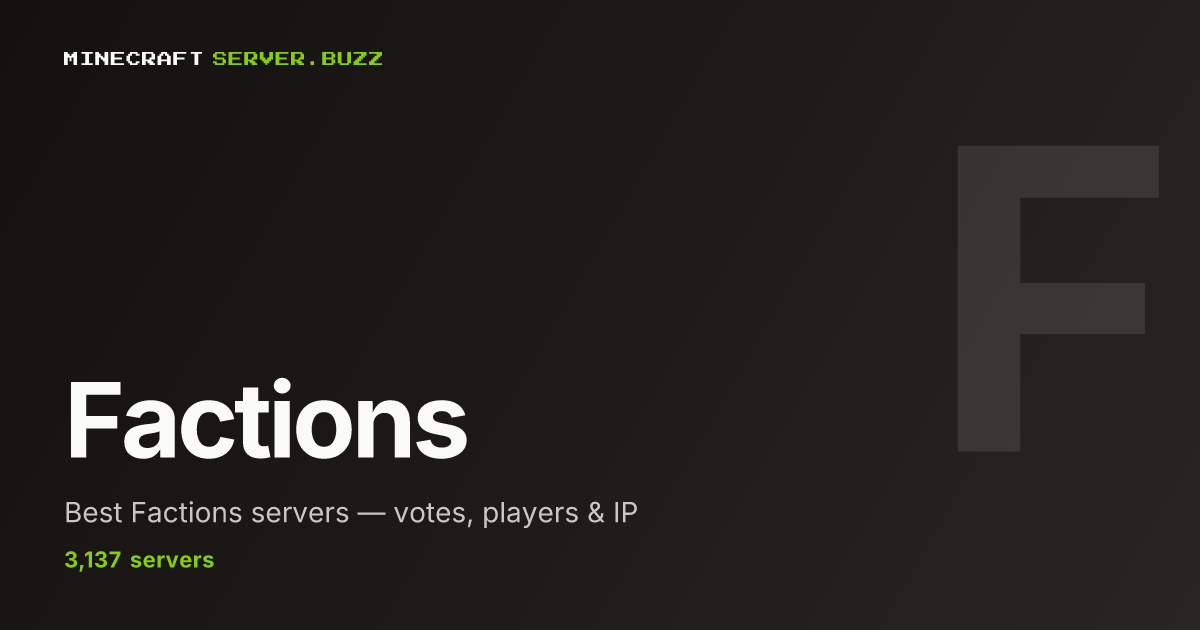 Minecraft Factions servers to Join in 2026 - Server List