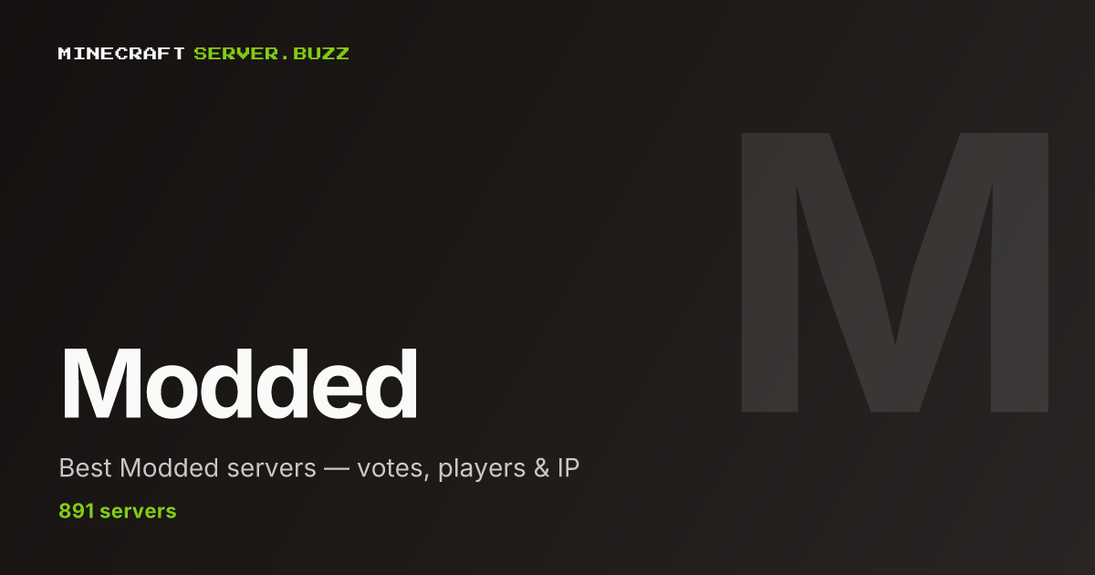 Popular Modded Minecraft Servers with most Players