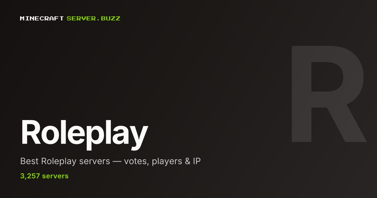 Popular Roleplay Minecraft Servers with most Players