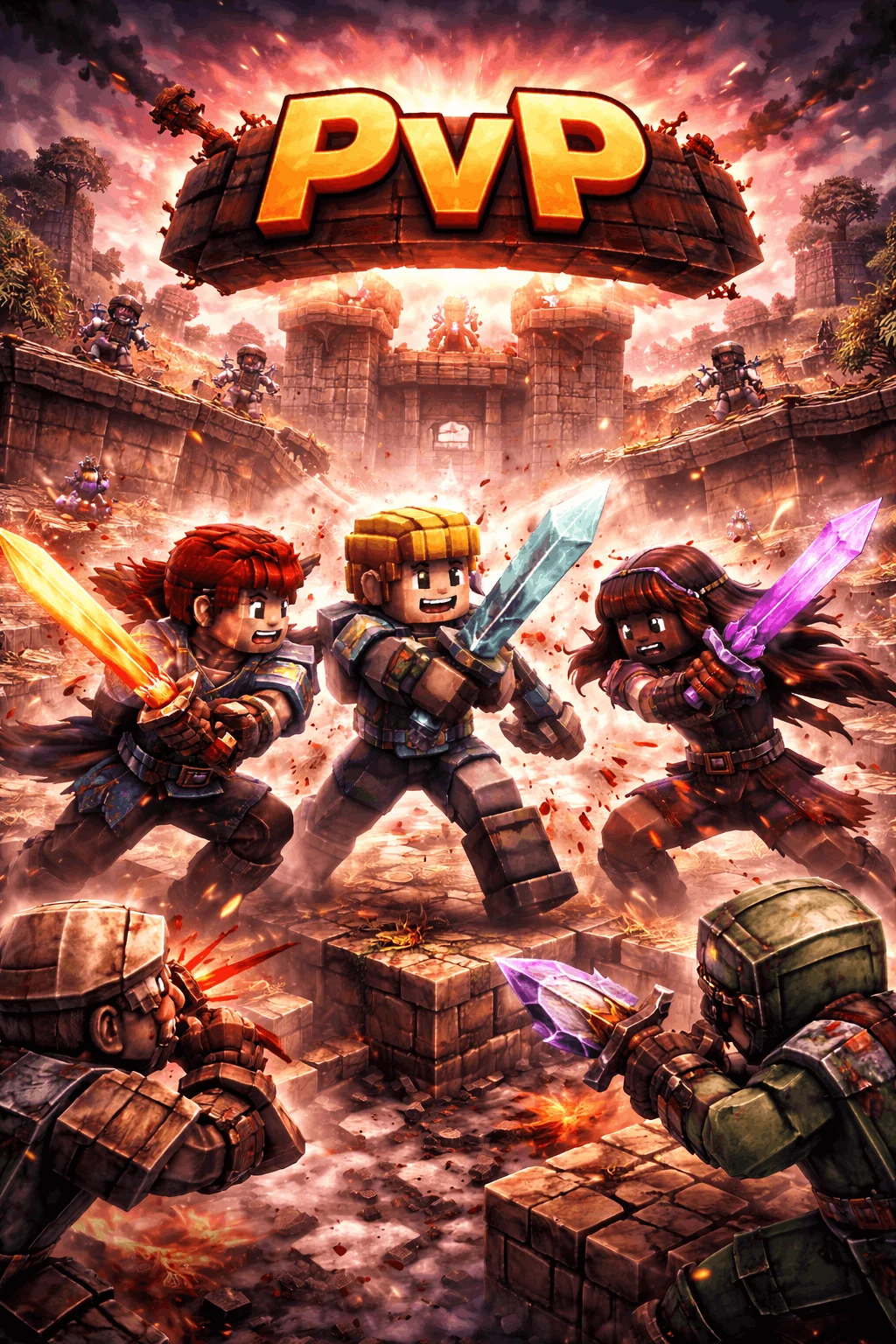 PvP Minecraft servers — multiplayer PvP server list with votes, IPs & live player counts