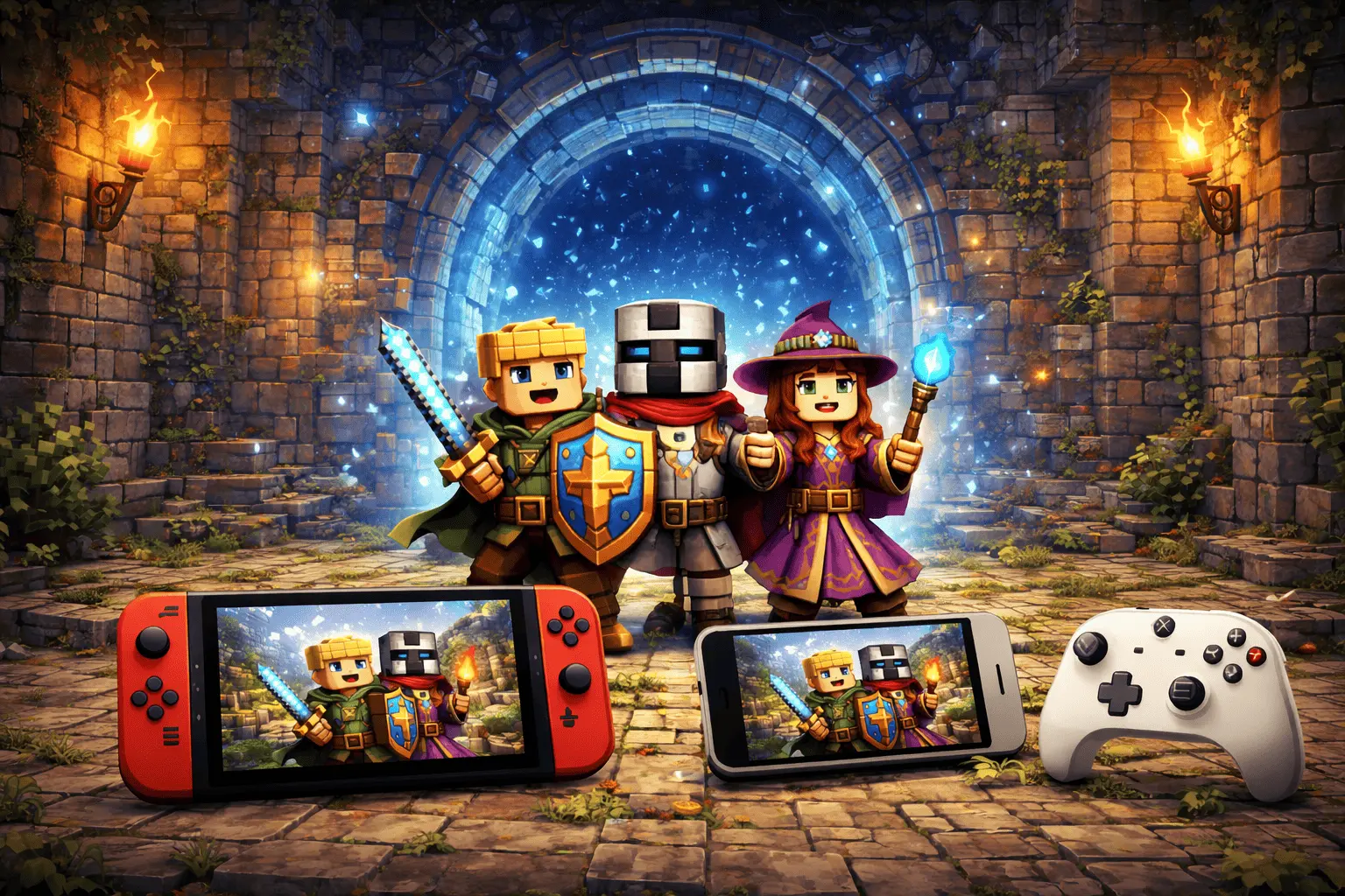 Cross-Play Minecraft servers — illustration for Cross-Play multiplayer server list