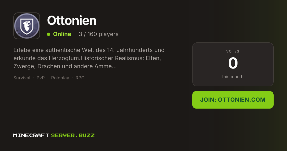 Ottonien — Minecraft Server IP, Players Online & Vote