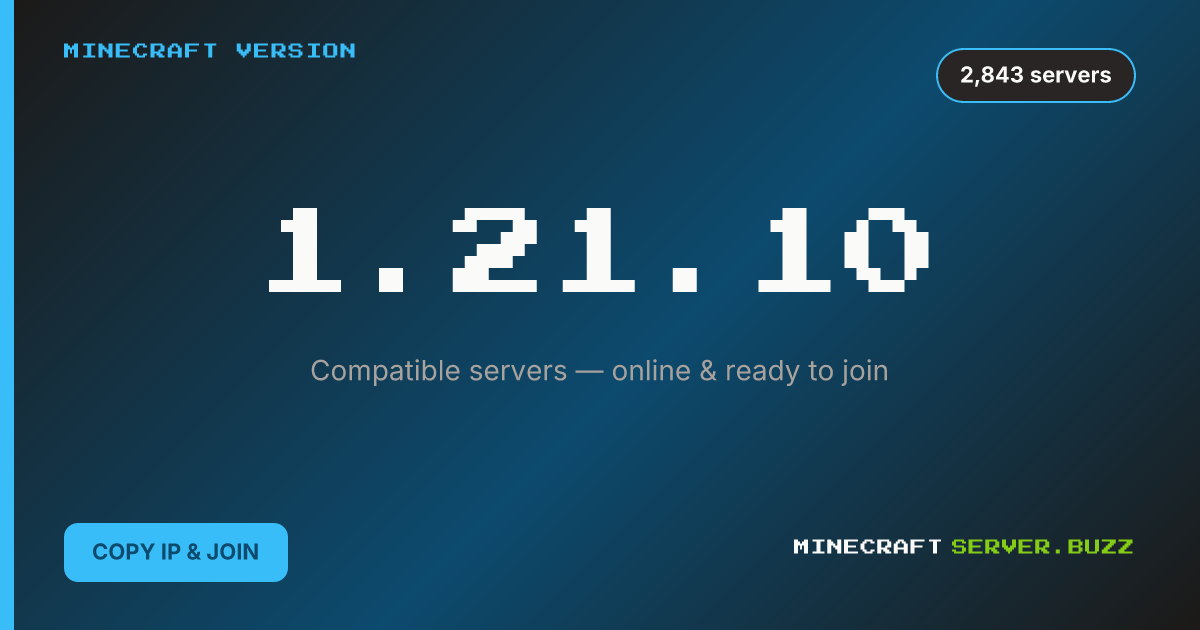 Minecraft 1.21.10 Servers — Server List