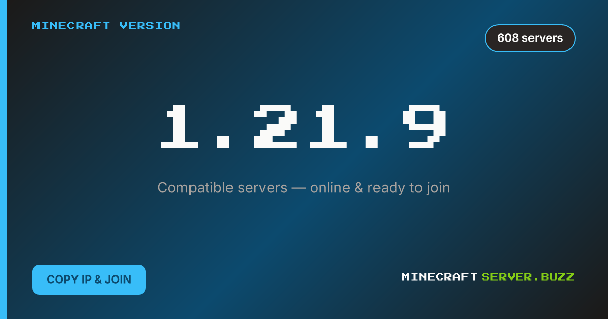 Minecraft 1.21.9 Servers — Server List