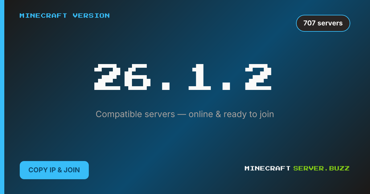 Minecraft 26.1.2 Servers — Server List